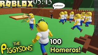 Roblox Piggysons: 100 Homeros Contra Gutti! También Jugamos Congelados Modo Freeze! 100players! 😄😄