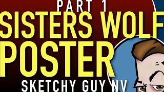 Sisters Wolf Poster part 1 Sketching @sketchyguynv
