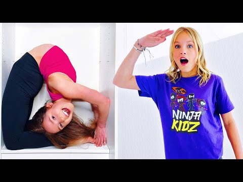 Hide & Seek Flexibility Challenge! ft/ Ninja Kidz