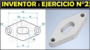 ✔️Dibujo 3D Autodesk Inventor 2021 para principiantes - Ejercicio N°2✔️
