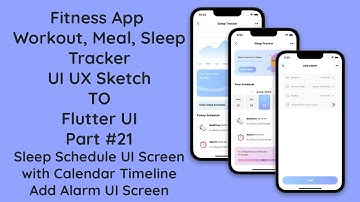 #21 Fitness Workout App UI in Flutter | Sleep Schedule & Add Alarm | UI/UX Design