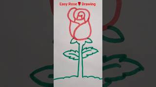 Rose drawing🌹Step-by-step with sketchpens#Shorts #Drawing#RoseArt#EasyDrawing #sketch#trending#kids