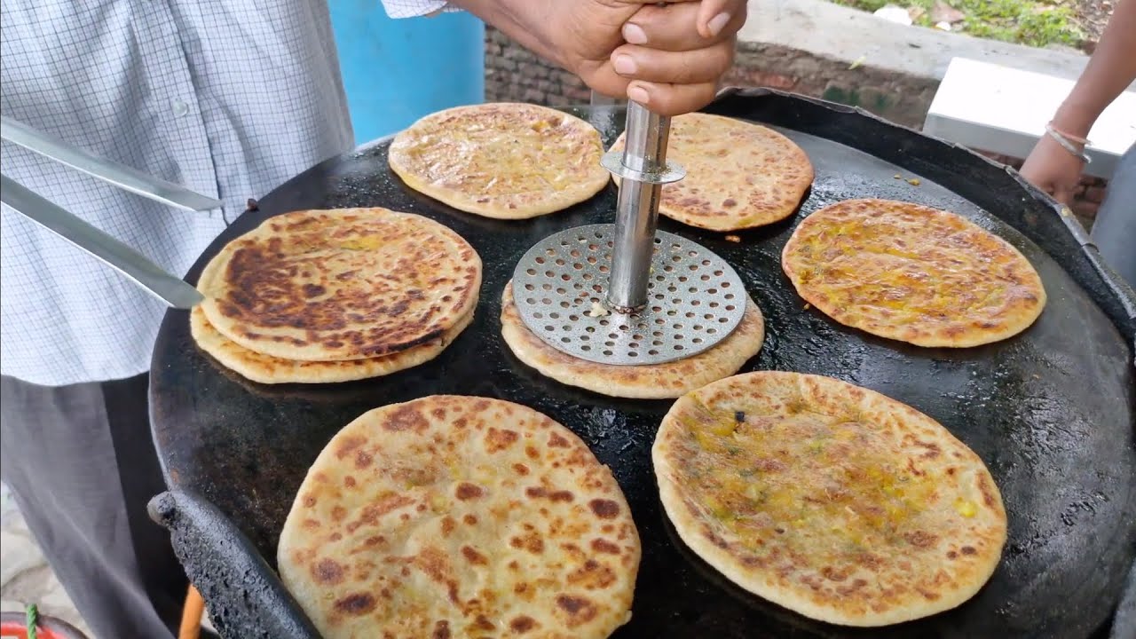 Paratha Made in Pure Ghee Most Healthy Aloo Paratha Indian Street