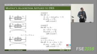 Vesselin Velichkov | Automatic Search for the Best Trails in ARX. Application to Block Cipher Speck
