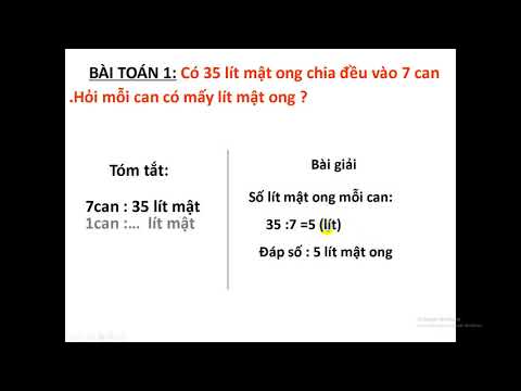 Bài: Bài toán liên quan đến rút về đơn vị