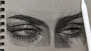 Easy way to draw realistic eye for beginners step by step screenshot 4