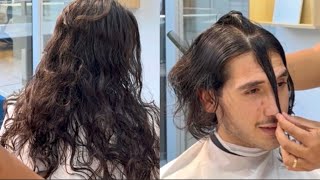 Corte de cabello a tijera para hombre #tutorial #hairstyle #haircut #masculino