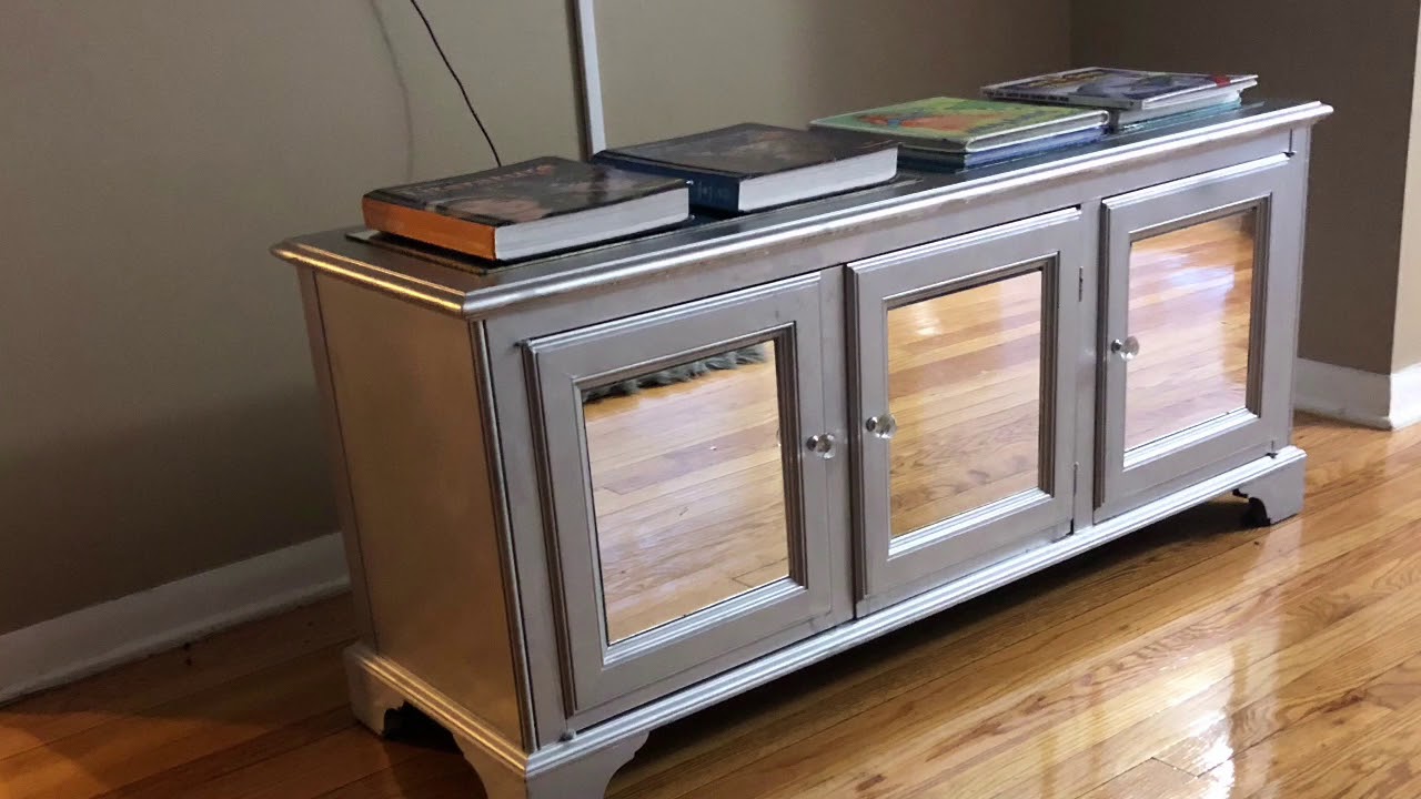 Diy Mirror Tv Stand Cabinet Youtube