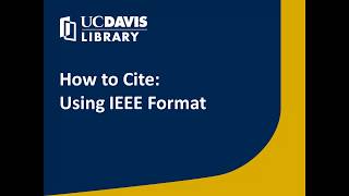 ENG3: How to Cite: Using IEEE Format