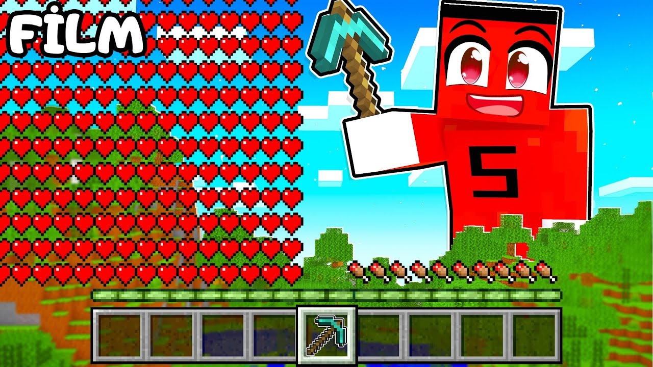 Minecraft AMA KALBİM ARTTIĞI ZAMAN BOYUM UZUYOR !! - Minecraft