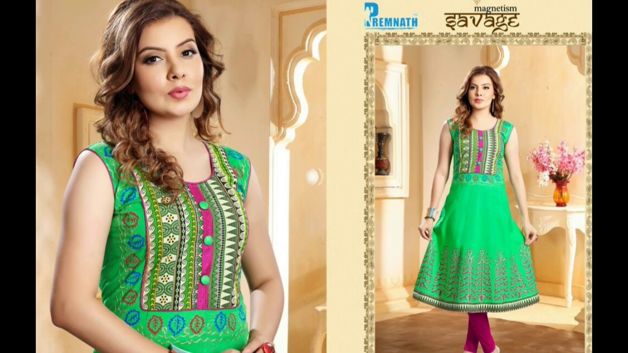 anarkali kurti neck design