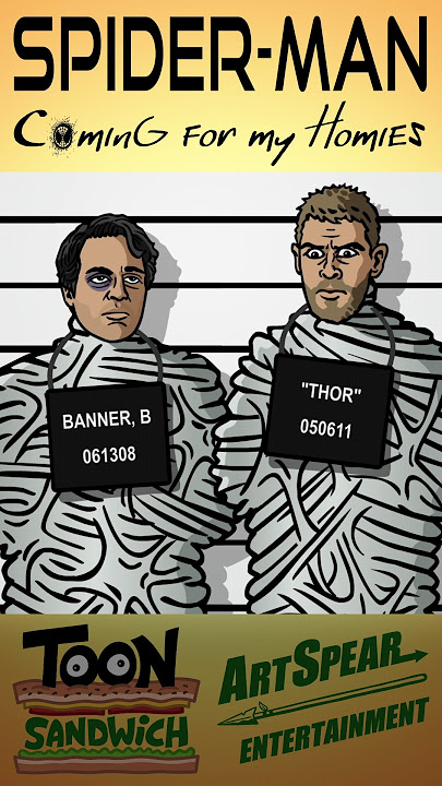 Spider-Man arrests Avengers - TOON SANDWICH #funny #spiderman #avengers #marvel #mcu #tomholland