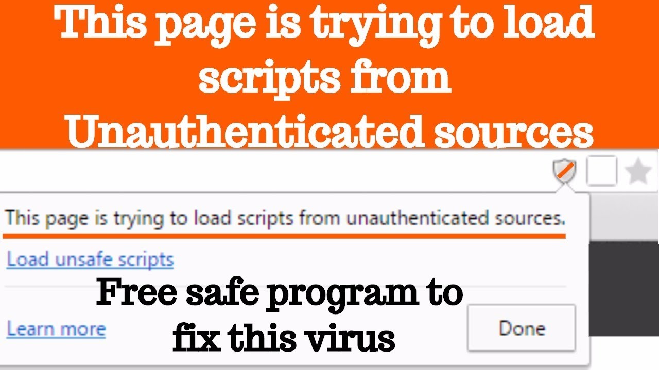This Page Is Trying To Load Scripts From Unauthenticated Sources YouTube This page is trying to load scripts from unauthenticated sources youtube