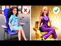 RENOVACIÓN DE CUARTO DE BARBIE POBRE VS RICA || Barbie Malvada VS Barbie Amable por 123 GO! GOLD