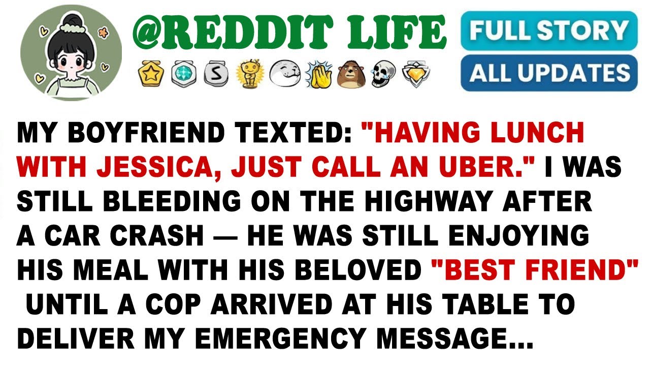 My boyfriend texted: "Having lunch with Jessica, just call an Uber." I was still bleeding on the…