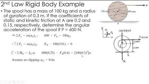 Dynamics Example: Newton