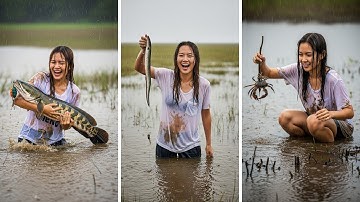 Gái xinh bắt cá thư giãn | Giảm áp lực | Âm thanh dễ chịu #asmr #fishing