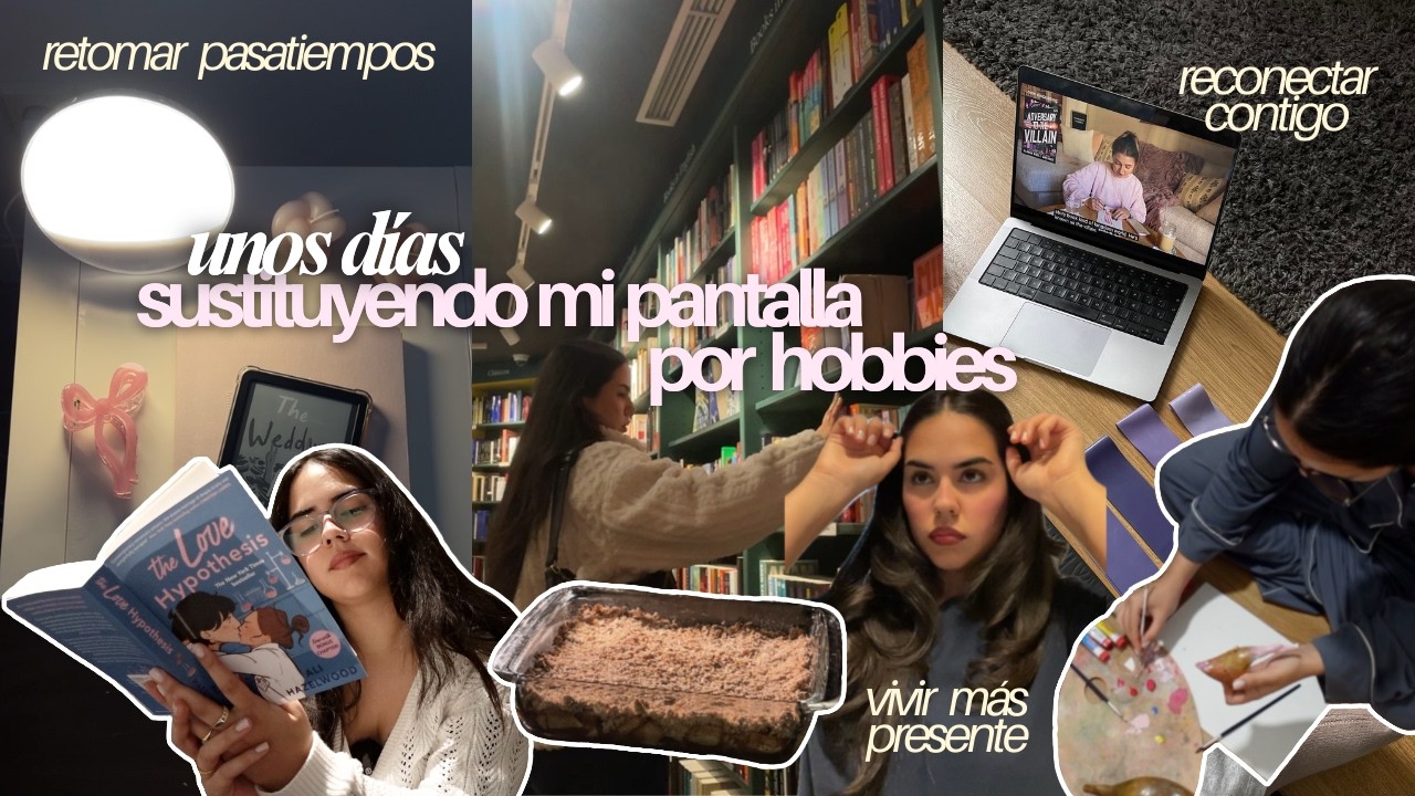 Sustituyendo mi teléfono por hobbies ☕️🎀📖 unos días conmigo leyendo, horneando y reconectando