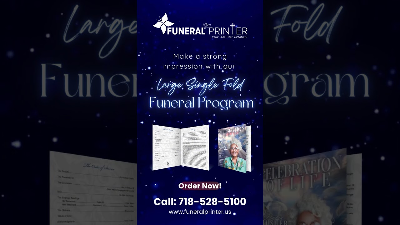 Funeral Program Large Single Fold-8.5 × 11 – Funeral Printer Queens NY 