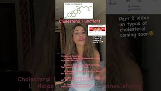 Cholesterol functions #biology #STEM #science # health #medicine #nursing #education