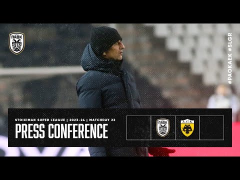 Press Conference: PAOK FC Vs AEK – Live PAOK TV