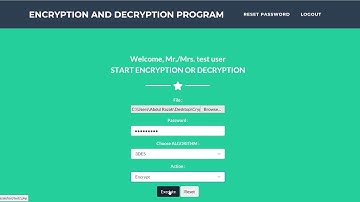 Encryption and Decryption  Web Application Program Demonstration