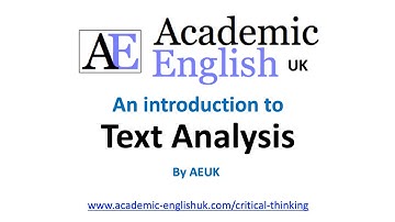 How to critically analyse a reading text