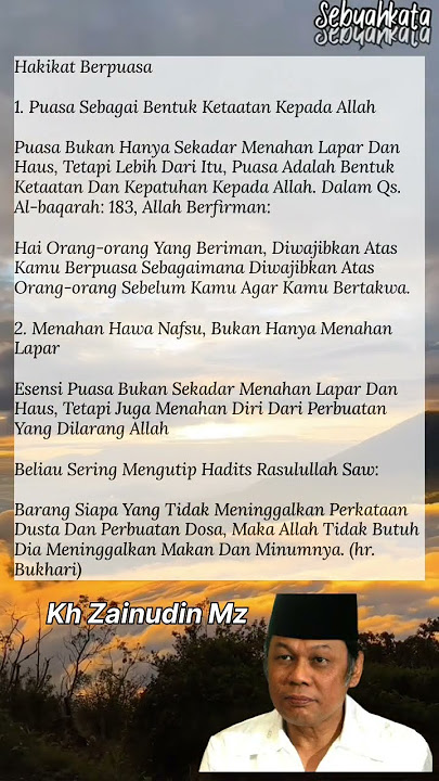 Ceramah ramadhan - Kh Zainudin Mz. #ceramahramadhan#dakwah#zainudinmz