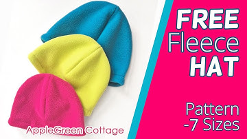 Want this Fleece HAT PATTERN for FREE?😍 ↓↓↓