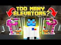 How Many Elevators Is TOO MANY In 1 Minecraft MEGA BASE?