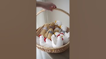 Thumbnail of Most perfect Easter basket full of handmade toys! Who would you gift these to? #sewing #toys #easter