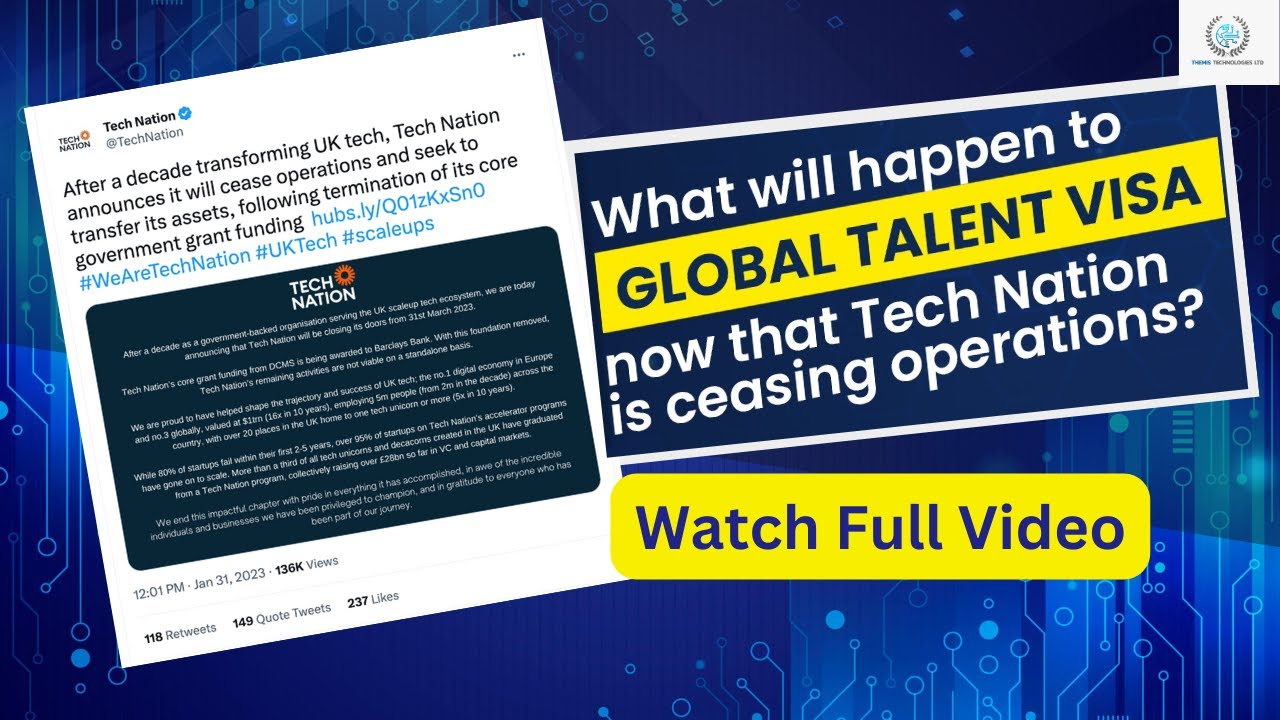 What will happen to Global Talent Visa now that Tech Nation is ceasing ...