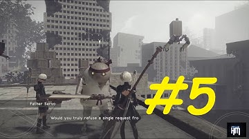 Nier Automata  Gameplay Walkthrough Part 5   Forest Zone / A2 Boss Fight PS4 PRO