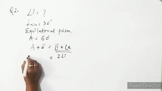 Numericals on angle of deviation in prism | Refraction in prism| icse 10 physics |