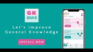 GK Quiz: Multiplayer Quiz 2023 | Android Quiz Game Promo | Red Nucifera screenshot 1