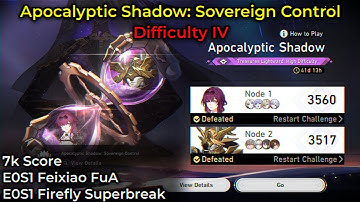 NEW 2.6 APOCALYPTIC SHADOW | E0S1 Feixiao FuA | E0S1 Firefly Superbreak | Honkai: Star Rail 2.6