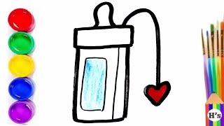 How To Draw a Cute Perfume Bottle | Рисуем милый флакон духов для детей