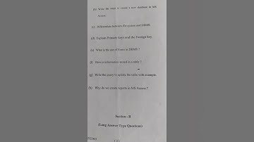 B.Sc 4th semester Vocational Subject Computer Applications Question paper bsc 2nd year