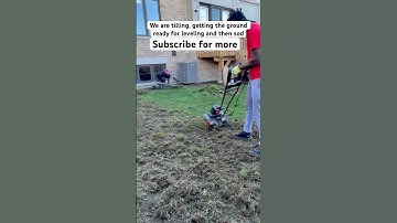 Tilling , levelling for new grass. Support by subscribing for more landscaping videos #tilling #soil