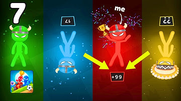 Stickman Party - Gameplay Walkthrough Part 7 | Tournaments Mode 1234 Player Random MiniGames Update