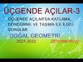 üçgende açılar-3 , üçgende açılarda katlama, döndürme ve taşıma soruları