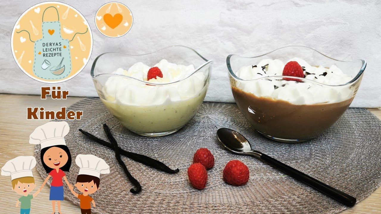 Sahnepudding (Vanillepudding und Schokopudding): Anleitung für Kinder ...