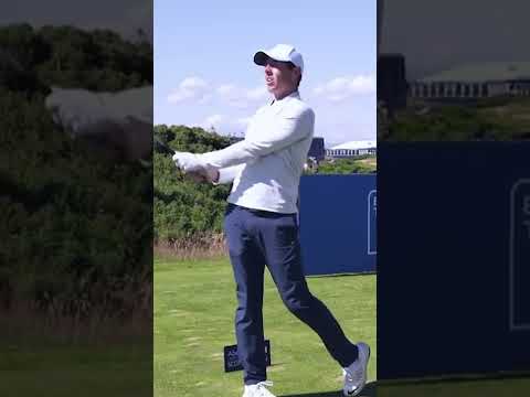 Rory McIlroy playing LEFT-HANDED! 😂
