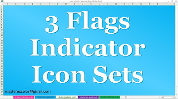 How to Create 3 Flags Indicators Icon Sets using Conditional formatting in Excel 2016