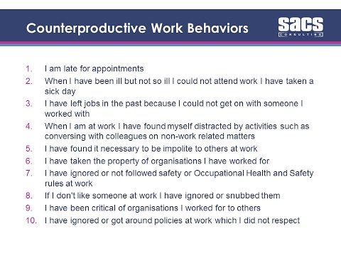 Counterproductive Work Behaviours - How to Identify Toxic Employees