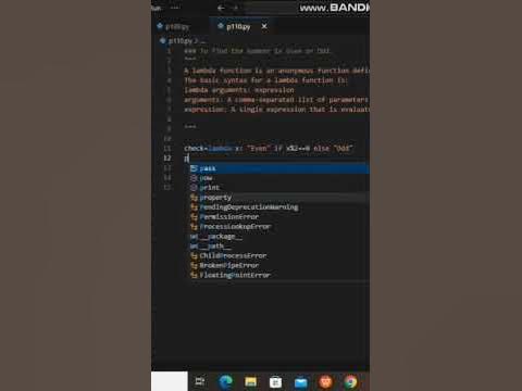 To find the number is Even or Odd using lambda function in python - YouTube