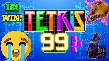 I finally got my first win in Tetris 99 on Nintendo Switch!