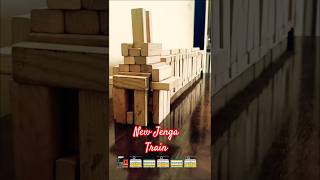 New Jenga Blocks Train Design | Smart &amp; Satisfying 🚂🚋🚃🚋🚃🚋🚃 #jenga #shorts #buildingblocks