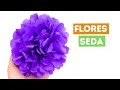 💐 Cómo hacer flores de papel de seda ¡Fácil y paso a paso! 4 FORMAS DISTINTAS