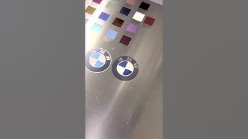 30W JPT Color MOPA fiber laser marking machine marks BMW car warranty